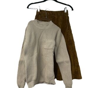 Pastel girls sz 10 winter bundle oversized sweater ribbed tiered skirt classic